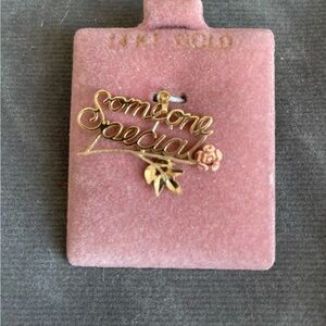 NOS 14K Gold Charm 'Someone Special'